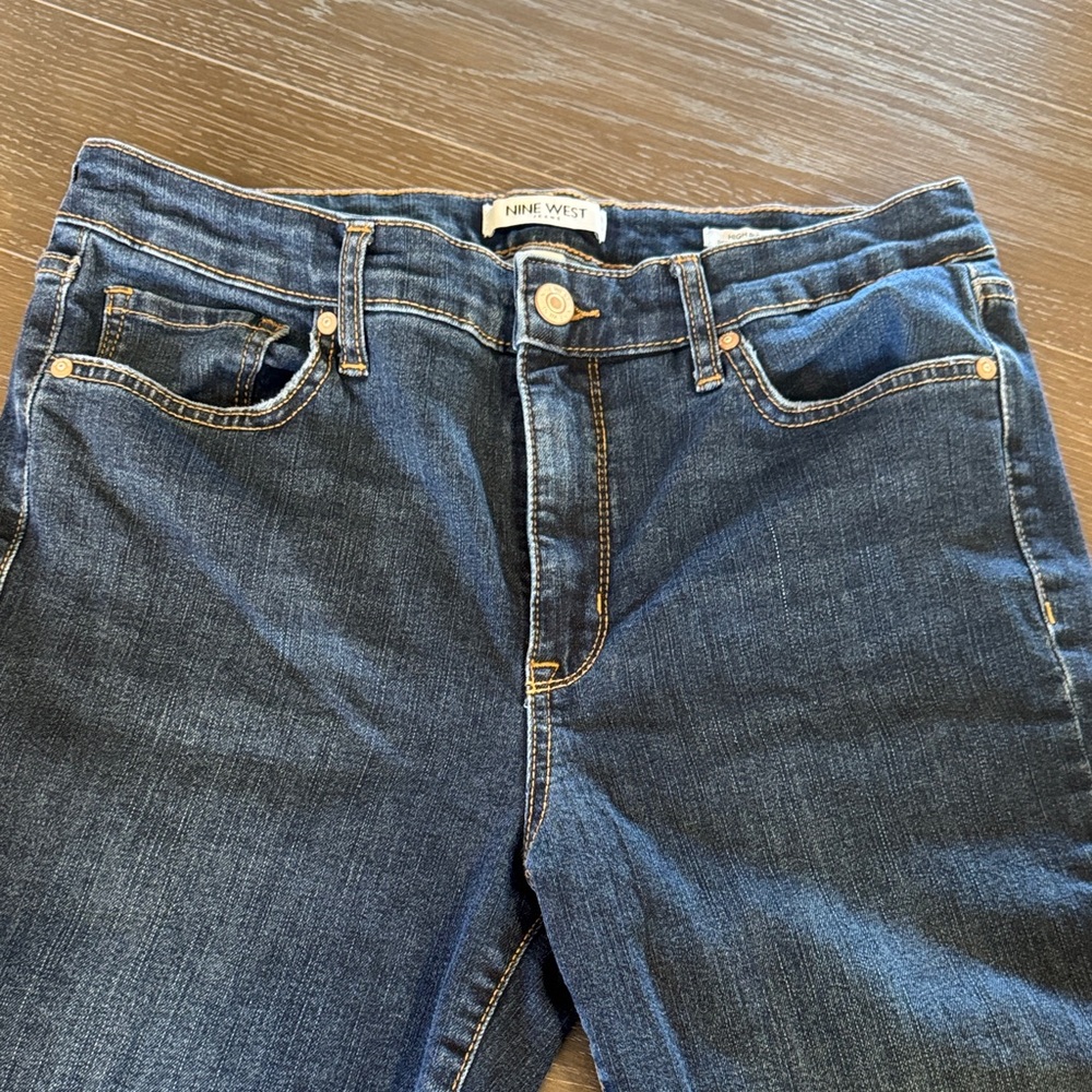 Nine West High Rise Perfect Skinny Dark Blue Jeans - Picture 6 of 8